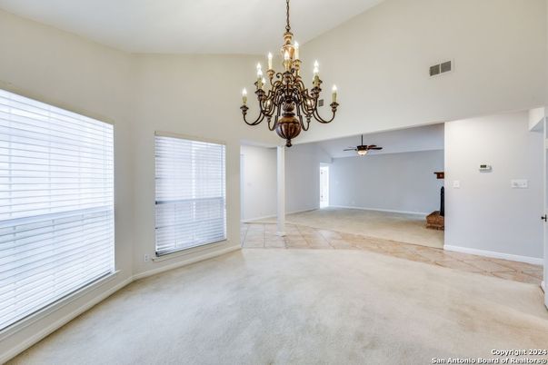 Chandelier, Empty room, Interior