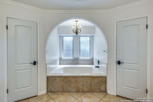 Bathroom, Chandelier, Interior