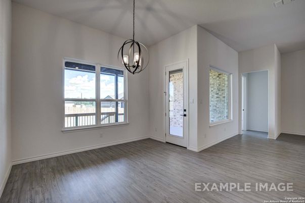Empty room, Interior, Pendant Lights, Wood Texture Flooring