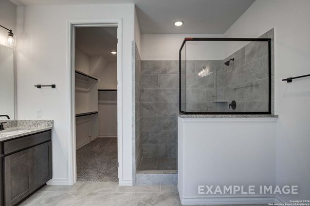 Bathroom, Glass Shower, Interior, Recessed Lighting, Walk-in Closets