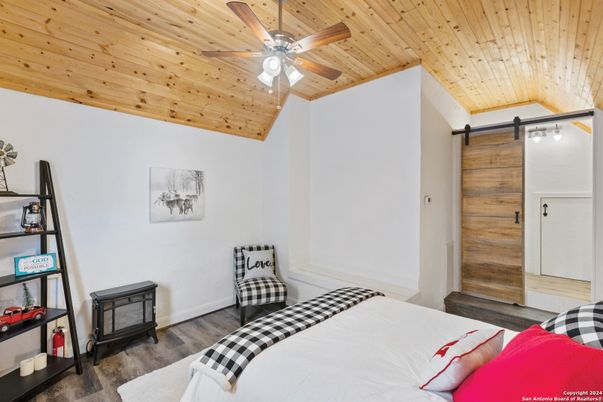 Bedroom, Interior, Wooden Ceilings, Wood Texture Flooring