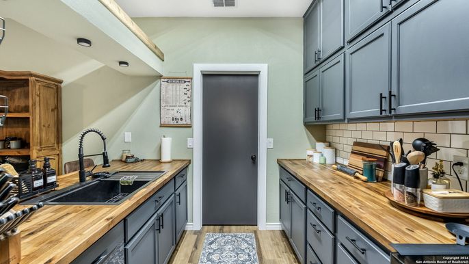 Interior, Kitchen, Wood Texture Flooring