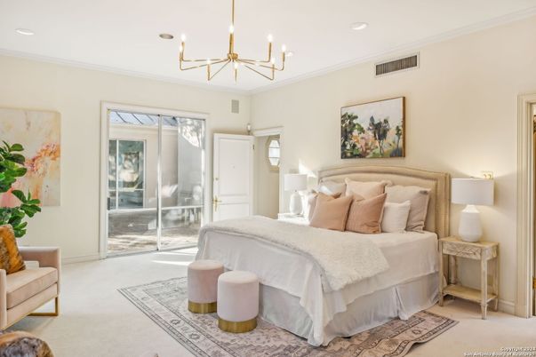 Bedroom, Interior, Pendant Lights, Recessed Lighting