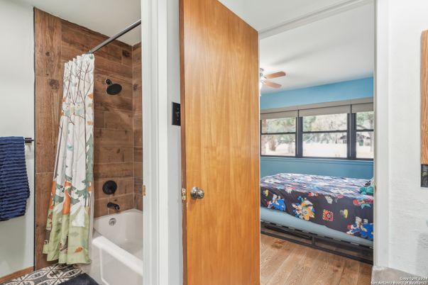 Bathroom, Interior, Wood Texture Flooring, Wooden Walls