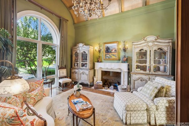 Chandelier, Fireplace, Interior, Living room, Wood Texture Flooring