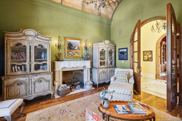 Fireplace, Interior, Wood Texture Flooring