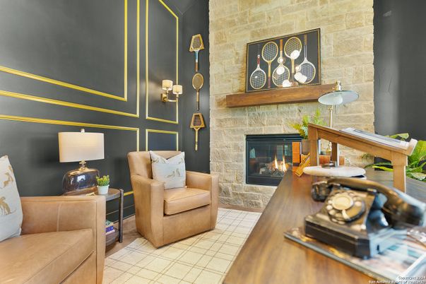 Fireplace, Interior, Stone Walls