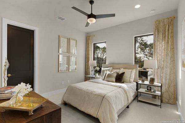 Bedroom, Interior, Recessed Lighting