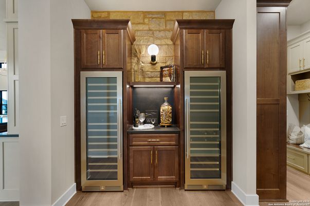 Interior, Stone Walls, Wood Texture Flooring