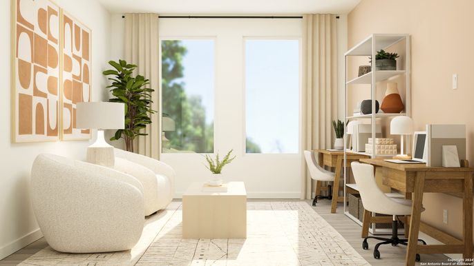 Home Office, Interior, Wood Texture Flooring