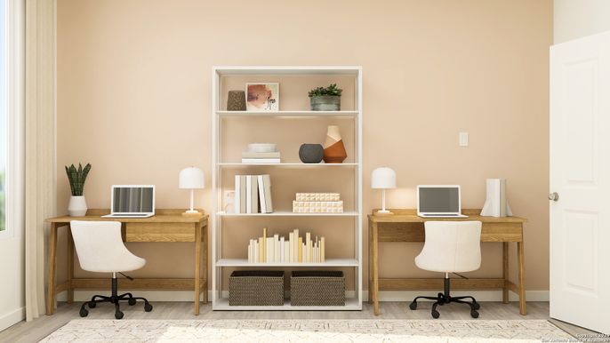 Home Office, Interior, Wood Texture Flooring