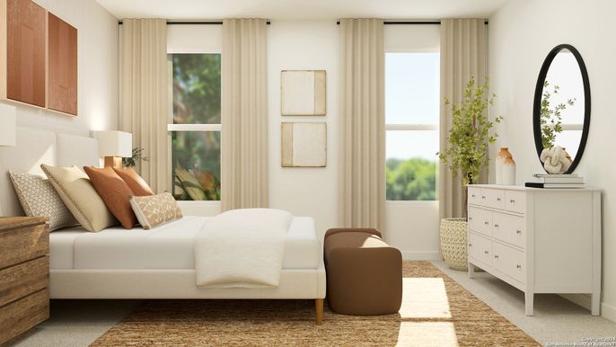 Bedroom, Interior, Recessed Lighting