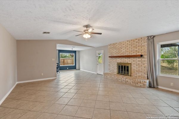 Empty room, Fireplace, Interior, Stone Walls