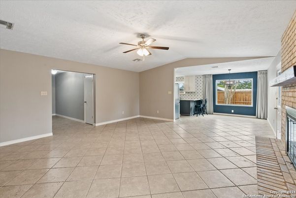 Empty room, Fireplace, Interior