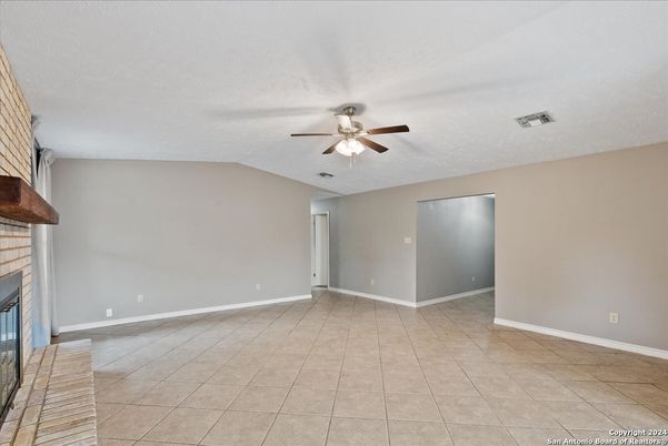 Empty room, Fireplace, Interior