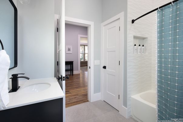 Bathroom, Interior, Wood Texture Flooring