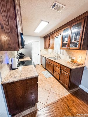 Interior, Kitchen, Wood Texture Flooring