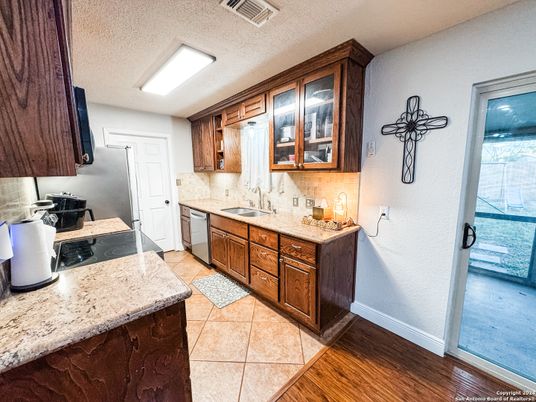Interior, Kitchen, Wood Texture Flooring