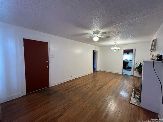 Chandelier, Empty room, Interior, Wood Texture Flooring
