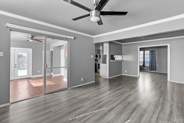 Empty room, Interior, Kitchen, Wood Texture Flooring