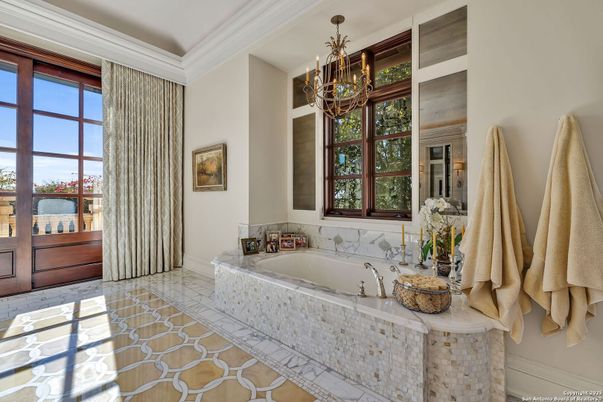 Bathroom, Chandelier, Interior