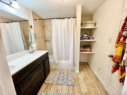 Bathroom, Interior, Wood Texture Flooring
