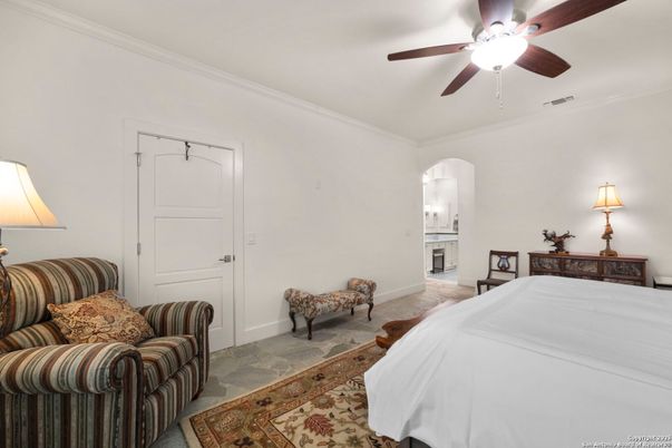 Bedroom, Fireplace, Interior