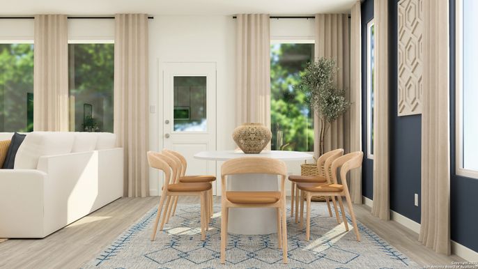 Dining room, Interior, Wood Texture Flooring