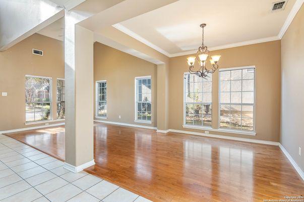 Chandelier, Empty room, Interior, Wood Texture Flooring