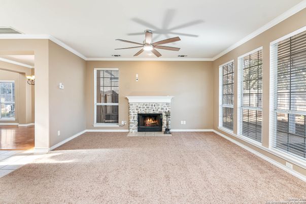 Empty room, Fireplace, Interior