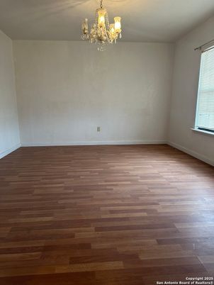 Chandelier, Empty room, Interior, Wood Texture Flooring