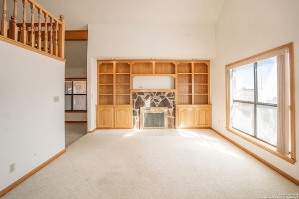 Empty room, Fireplace, Interior