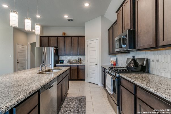 Interior, Kitchen, Pendant Lights, Recessed Lighting, Stainless Steel Appliances