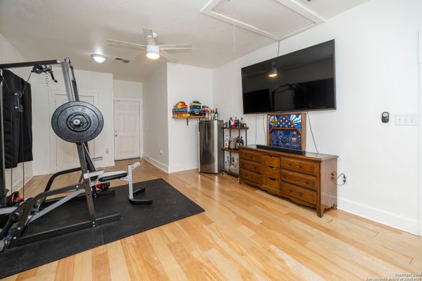 Fitness Equipment, Interior, Wood Texture Flooring