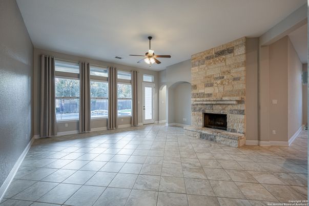 Empty room, Fireplace, Interior, Stone Walls