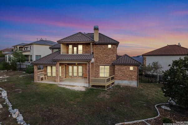 Backyard, Exterior, Facade, Brick Facade, Mediterranean