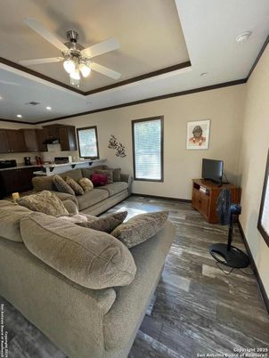 Interior, Kitchen, Living room, Recessed Lighting, Wood Texture Flooring