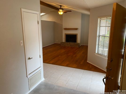 Empty room, Fireplace, Interior, Wood Texture Flooring