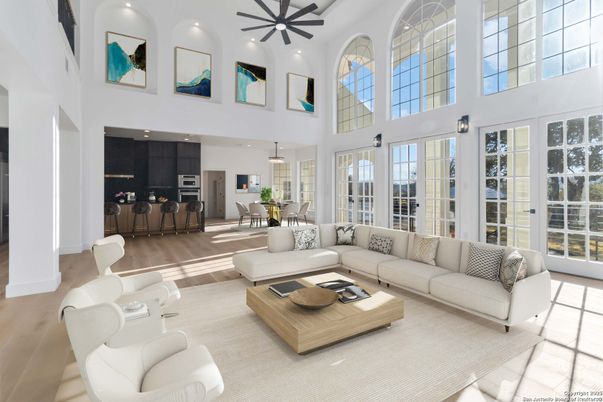 Dining room, Interior, Kitchen, Living room, Pendant Lights, Recessed Lighting, Wood Texture Flooring