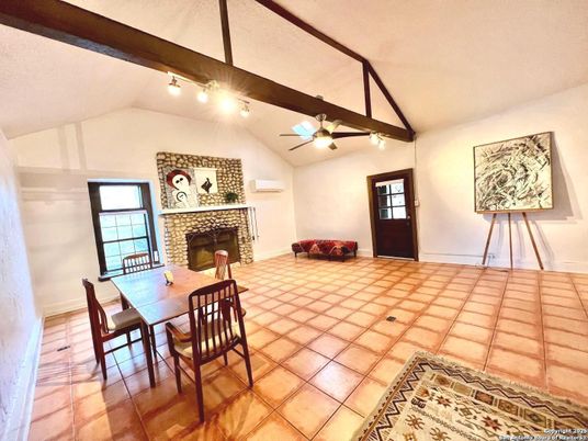 Dining room, Fireplace, Interior