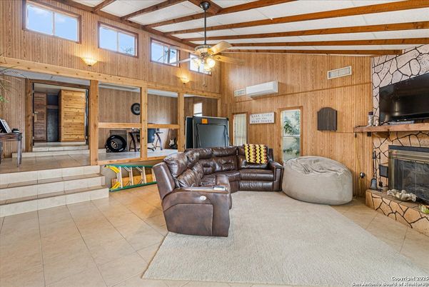 Fireplace, Interior, Living room, Wooden Beams, Wooden Walls