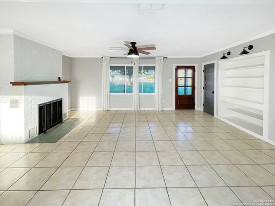 Empty room, Fireplace, Interior