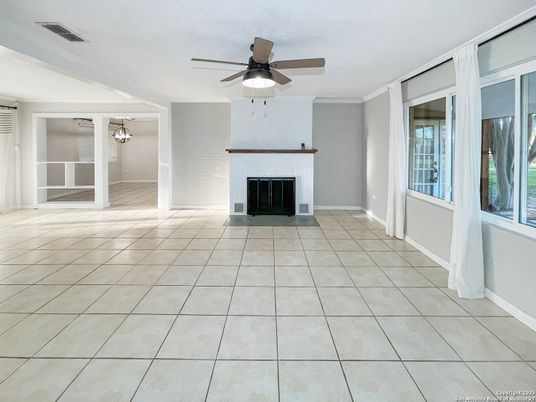 Empty room, Fireplace, Interior