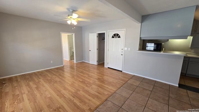 Empty room, Interior, Kitchen, Wood Texture Flooring