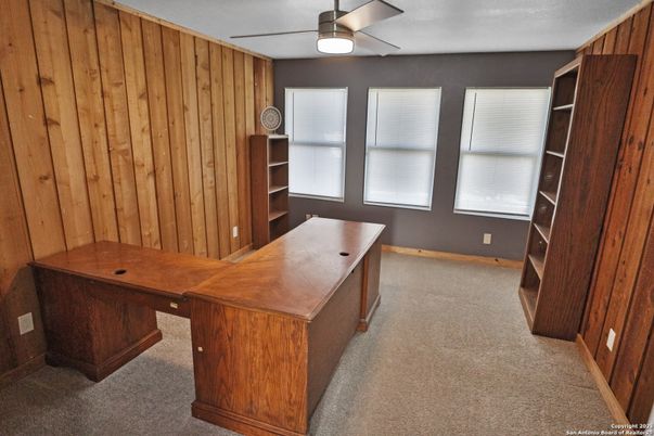 Home Office, Interior, Wooden Walls