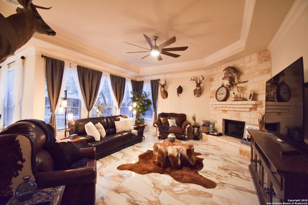 Fireplace, Interior, Living room, Stone Walls