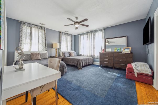 Bedroom, Home Office, Interior, Wood Texture Flooring