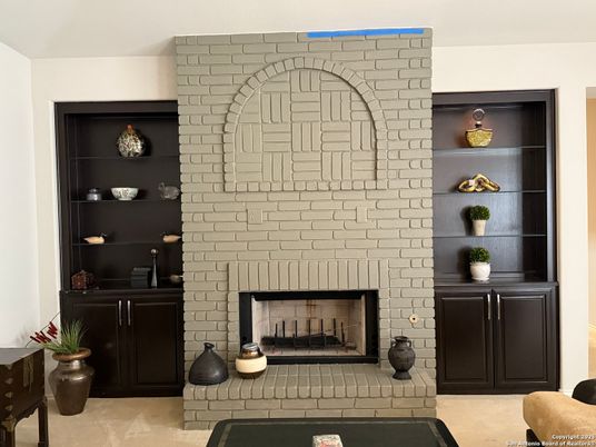Fireplace, Interior, Stone Walls
