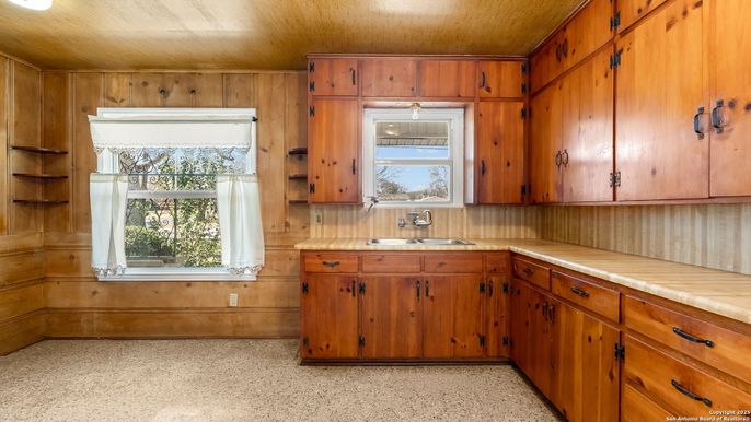 Interior, Kitchen, Wooden Walls