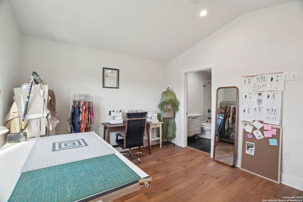 Bathroom, Home Office, Interior, Recessed Lighting, Wood Texture Flooring